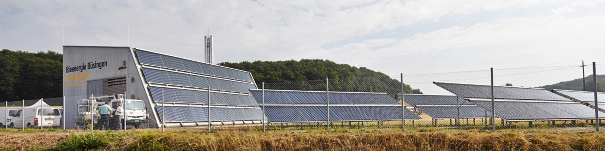 Bioenergiedorf Büsingen: Solar-unterstütztes Wärmenetz